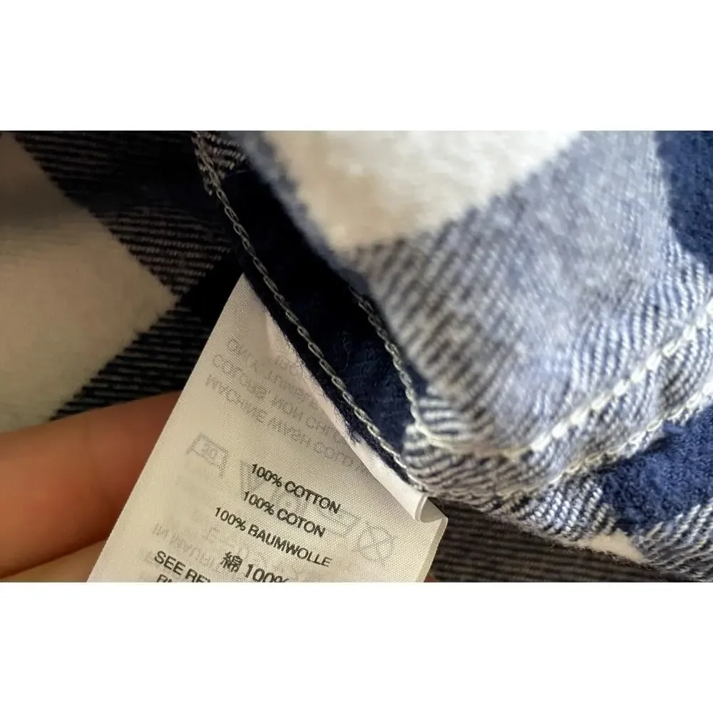 Men's J. Crew Blue Buffalo Plaid Button up Long sleeve Large